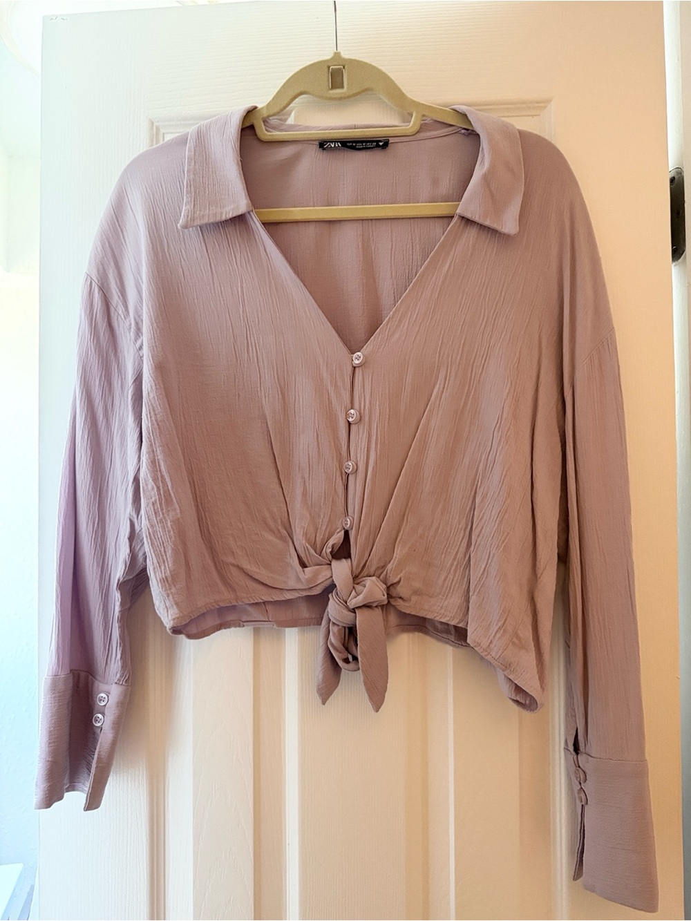 Zara Tie-Front Blouse